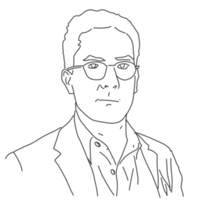 Portrait d'Emmanuel Monfort en traits